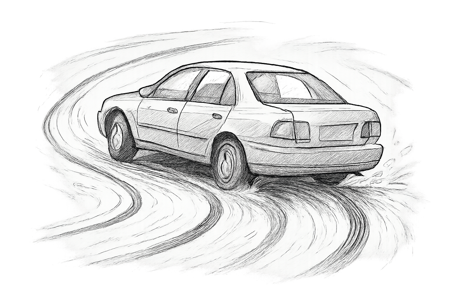 Achterwielaangedreven auto voor een beginnende bestuurder