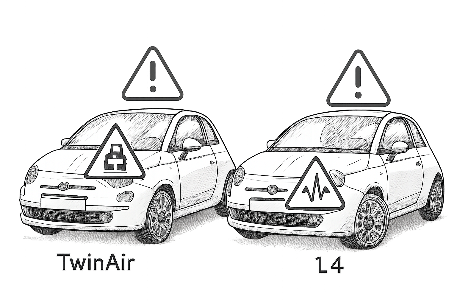 Fiat 500 Te vermijden model